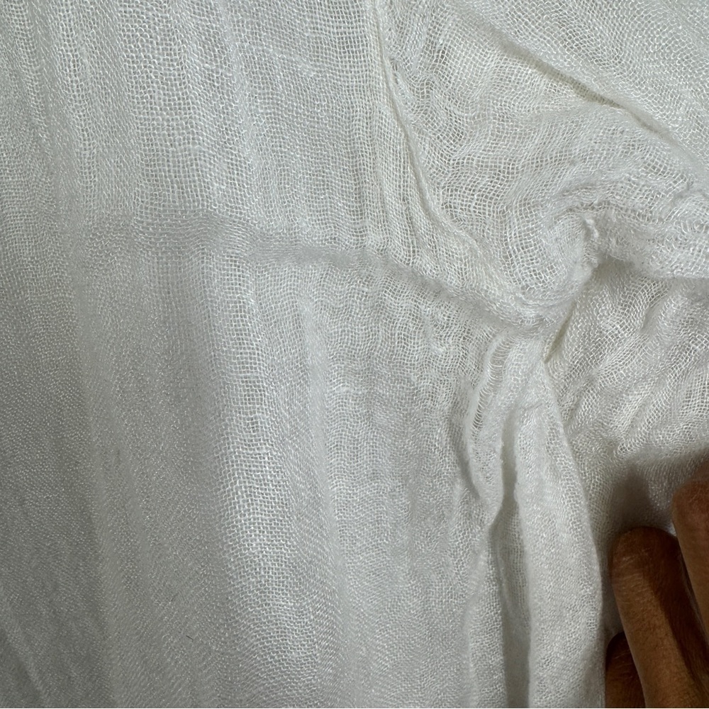 Eileen Fisher White Organic Linen Tunic Top Boho Minimalist Lagenlook Relaxed - Picture 14 of 16